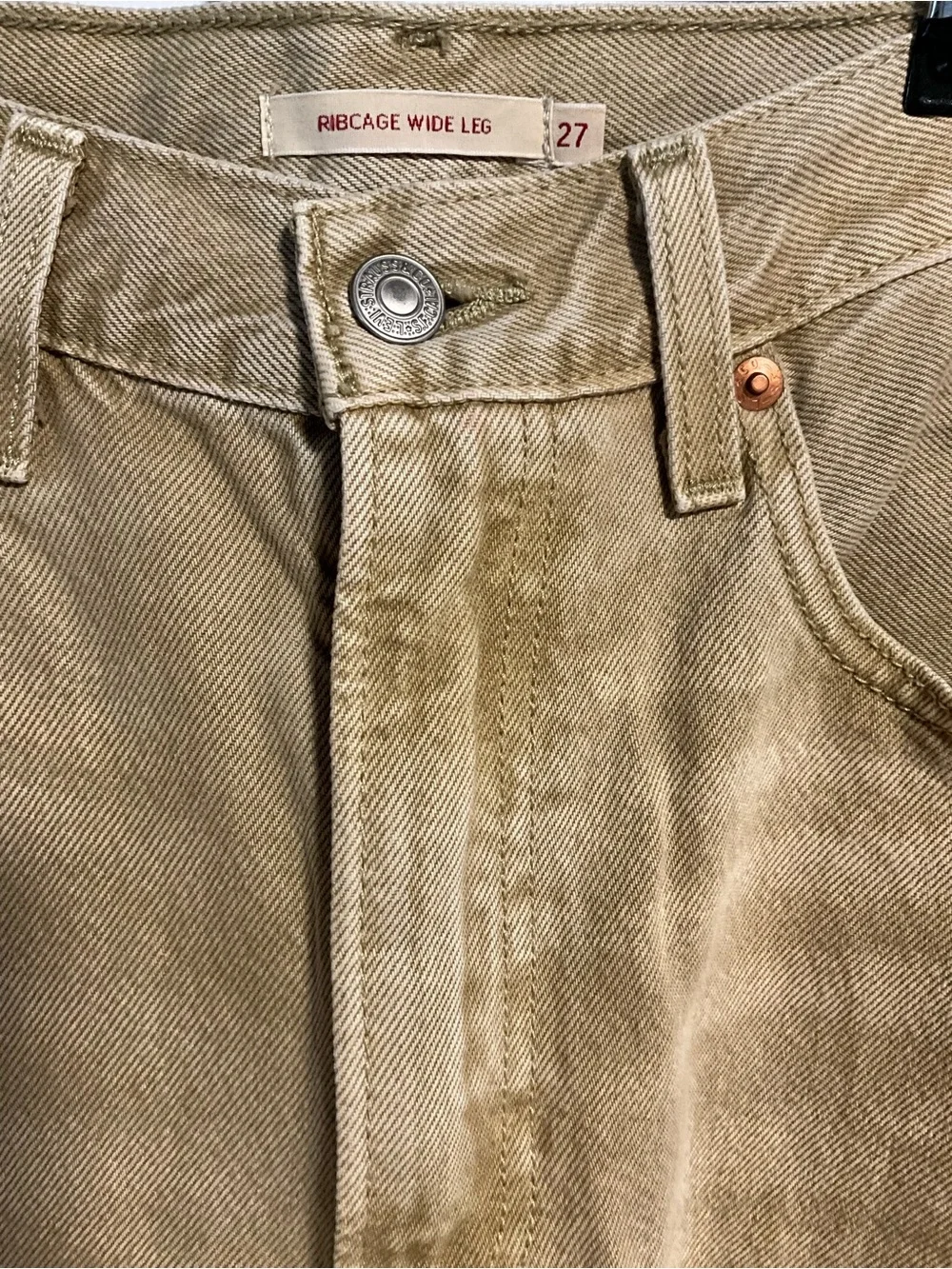 Levi’s Ribcage Wide Leg Jeans Scraped Travertine 27x30